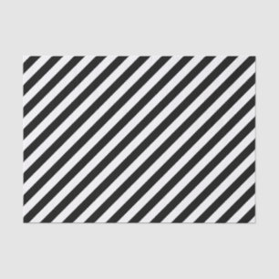 Mousseline Papier Tissu Diagonal Noir