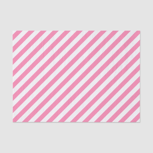 Mousseline Papier Tissu Diagonal Rose (Recto)