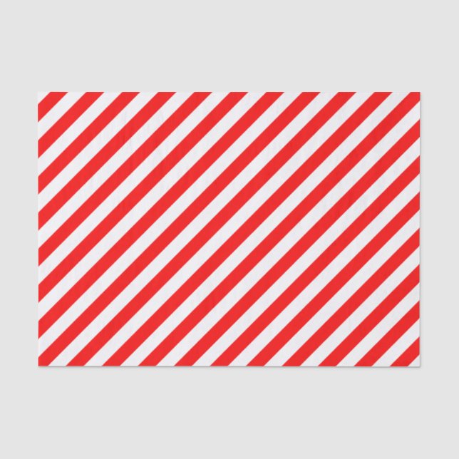 Mousseline Papier Tissu Diagonal Rouge (Recto)