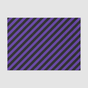 Mousseline Papier Tissu Diagonal Violet/Noir