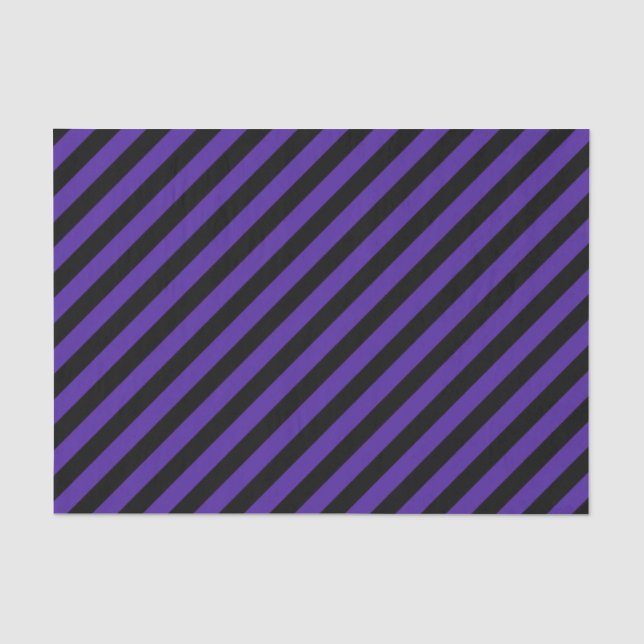 Mousseline Papier Tissu Diagonal Violet/Noir (Recto)