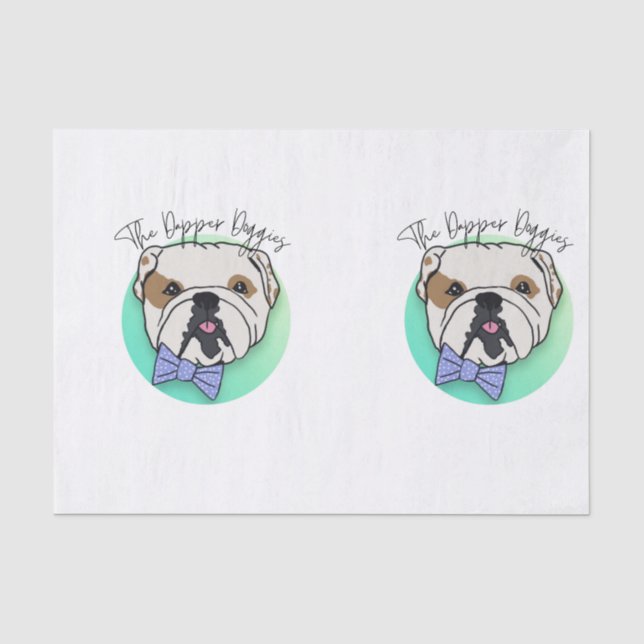 Mousseline Papier Tissu Doggies Dapper (Recto)