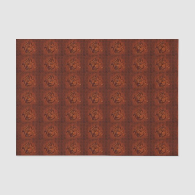 Mousseline Papier Tissu Dragon (Recto)