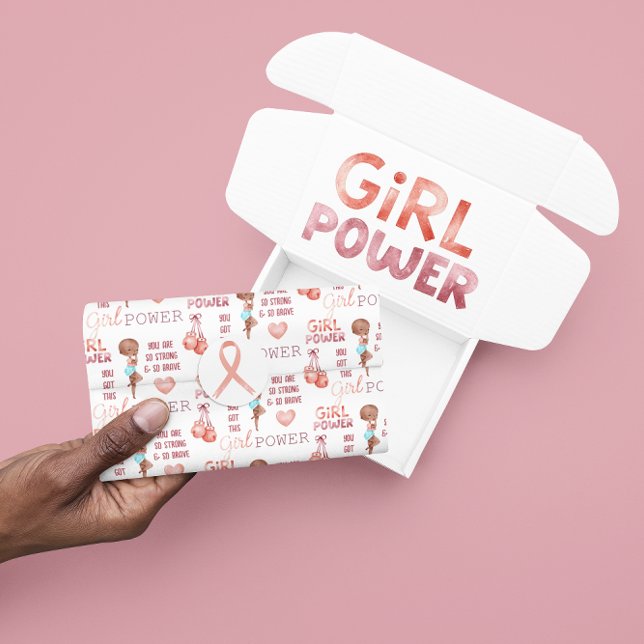 Mousseline Papier Tissu du cancer du sein (Let someone special know how strong they are with this personalized tissue paper! )