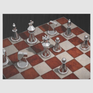 Mousseline papier tissu du jeu d'échecs