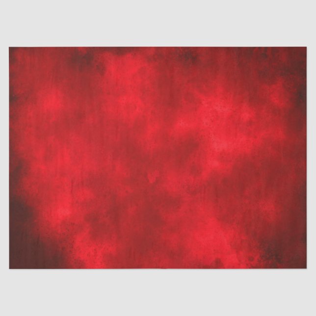 Mousseline Papier Tissu Effet Nuage Rouge (Recto)
