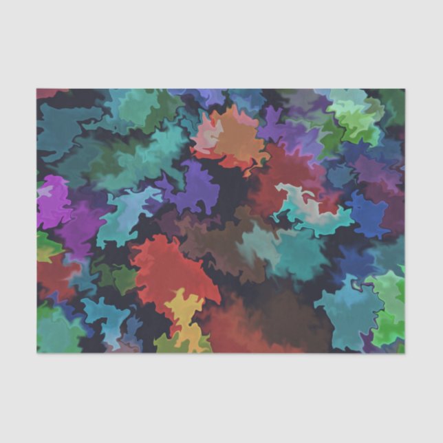 Mousseline Papier Tissu En Marbre Gras (Recto)