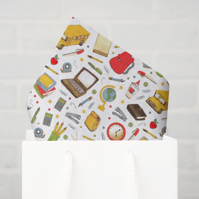 Mousseline Papier Tissu Enseignant École (Sac cadeau)