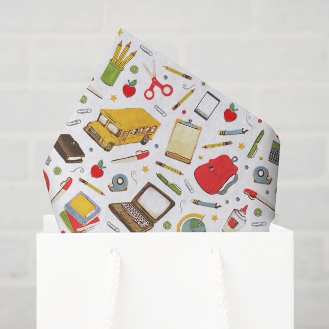 Mousseline Papier Tissu Enseignant Scolaire (Sac cadeau)