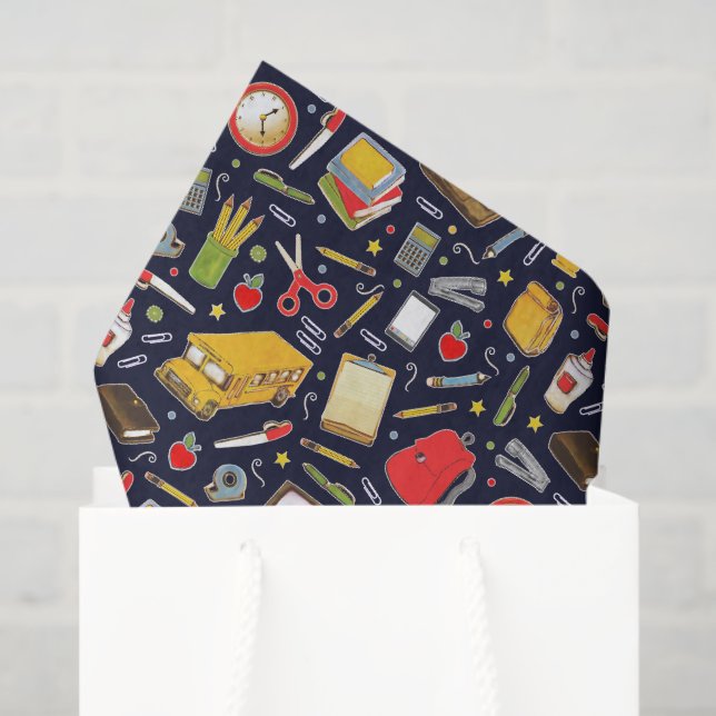 Mousseline Papier Tissu Enseignant Scolaire (Sac cadeau)