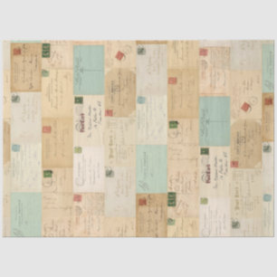 Mousseline Papier Tissu Ephemera de la carte postale vintage