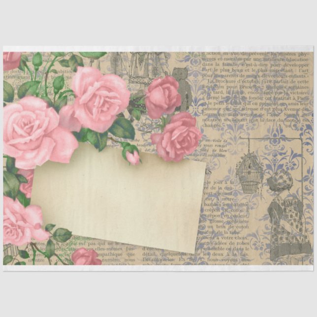Mousseline Papier Tissu Éphémère Français (Recto)