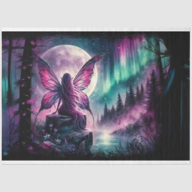 Mousseline Papier Tissu Fairy River Moon (Recto)