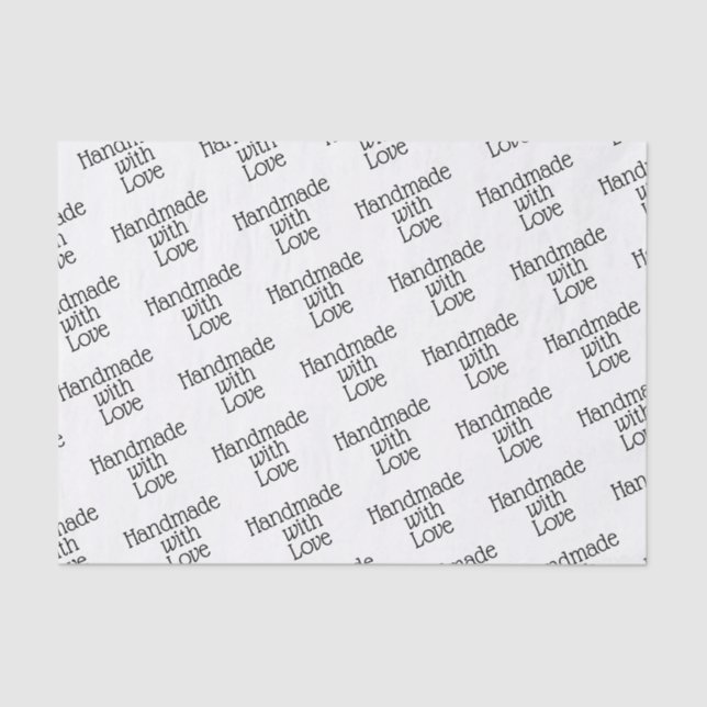 Mousseline Papier Tissu - Fait à la main avec amour (Recto)