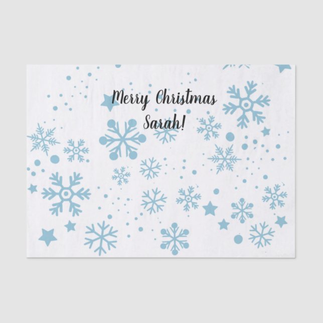 Mousseline Papier Tissu Flake De Neige Personnalisé (Recto)