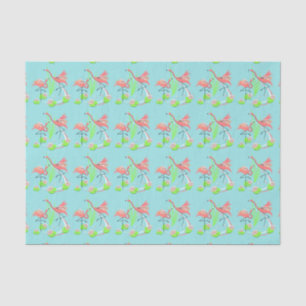 Mousseline Papier tissu Flamant rose Fandango Multi Duo