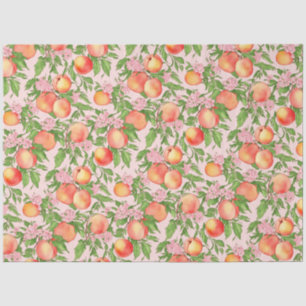 Mousseline Papier Tissu Fleur de Pêche