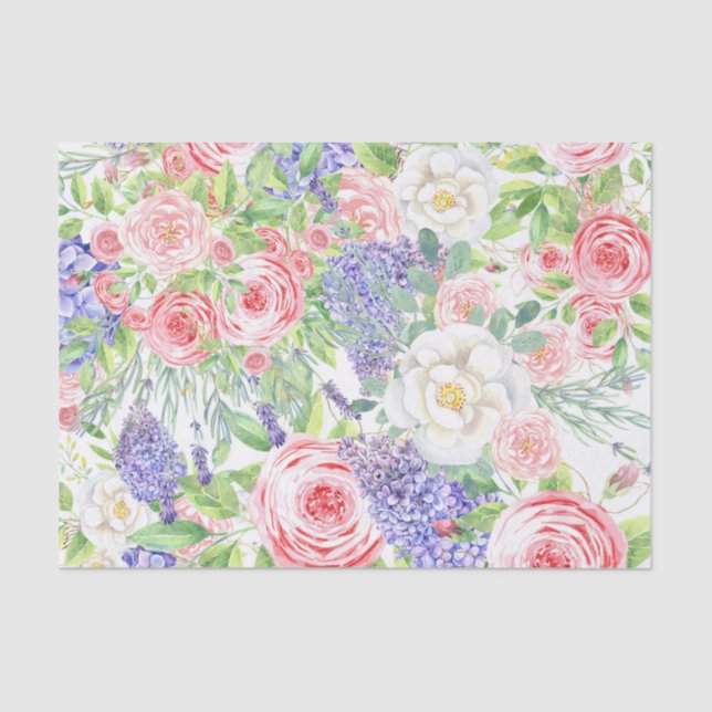Mousseline Papier Tissu Fleurs Printemps - Cadeau Floral Vibr (Recto)