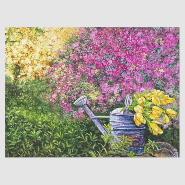 Mousseline Papier Tissu Floral (Recto)