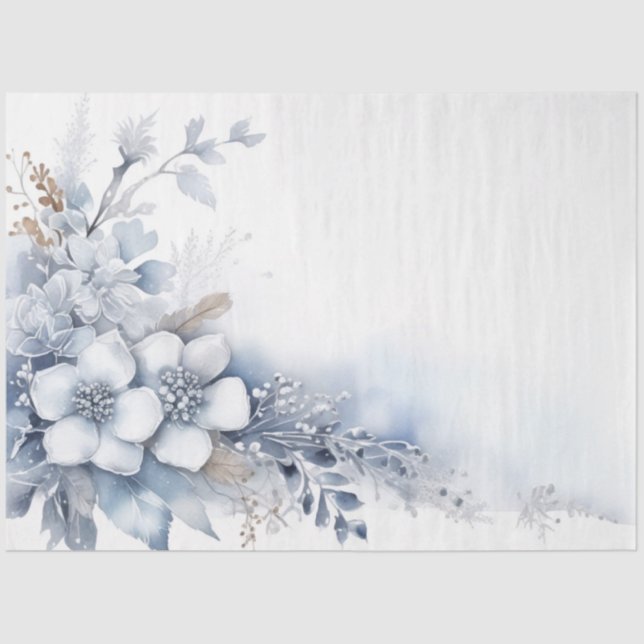 Mousseline Papier Tissu Floral (Recto)