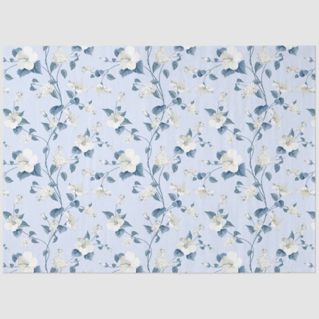 Mousseline Papier Tissu Floral (Recto)