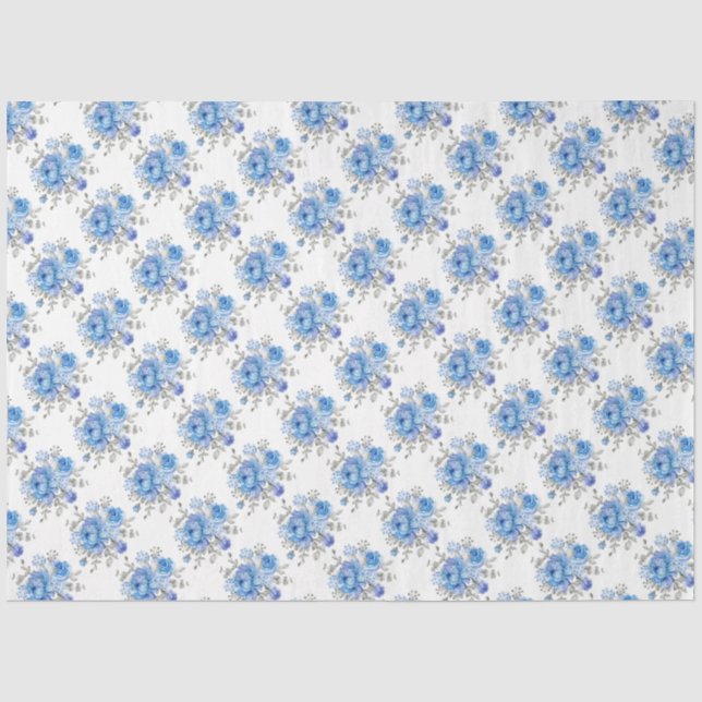 Mousseline Papier Tissu Floral (Recto)
