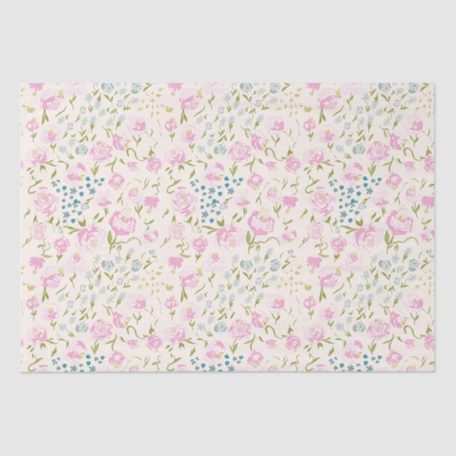 Mousseline Papier Tissu Floral Heaven (Recto)