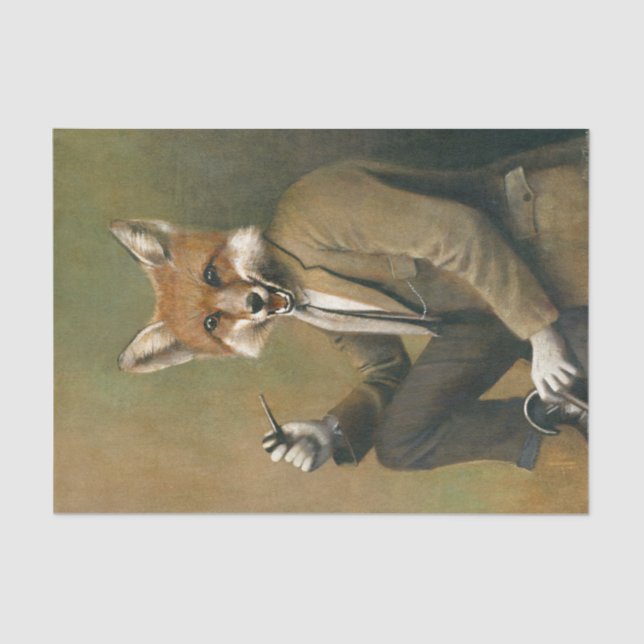 Mousseline Papier Tissu Fox (Recto)