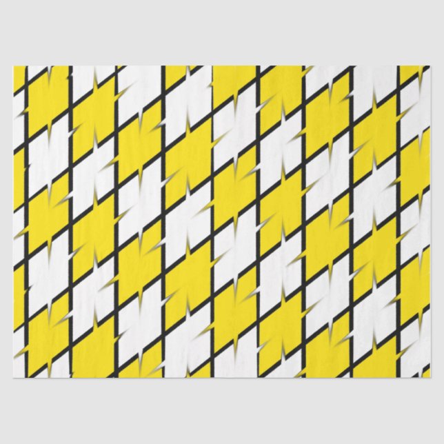 Mousseline Papier Tissu Géométrique (Recto)