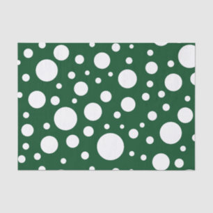 Mousseline Papier Tissu Green Spots