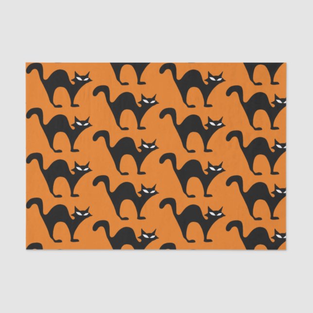 Mousseline Papier Tissu Halloween (Recto)