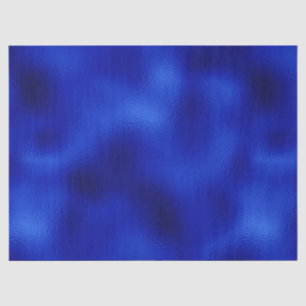 Mousseline Papier Tissu Hanoukka Royal Blue Foil