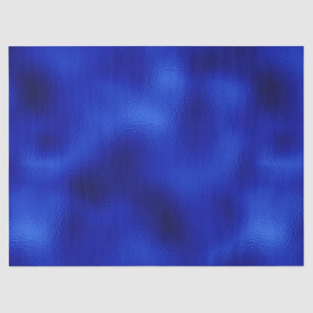 Mousseline Papier Tissu Hanoukka Royal Blue Foil (Recto)