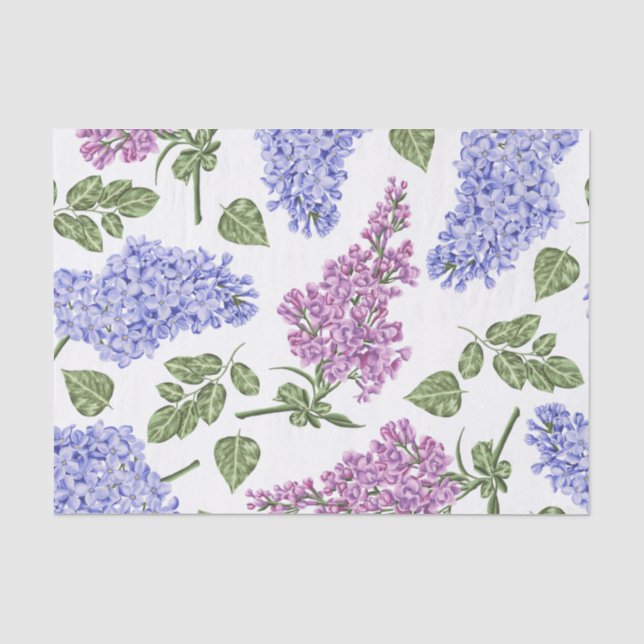 Mousseline Papier Tissu Hyacinth (Recto)
