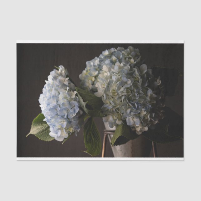 Mousseline Papier Tissu Hydrangea (Recto)
