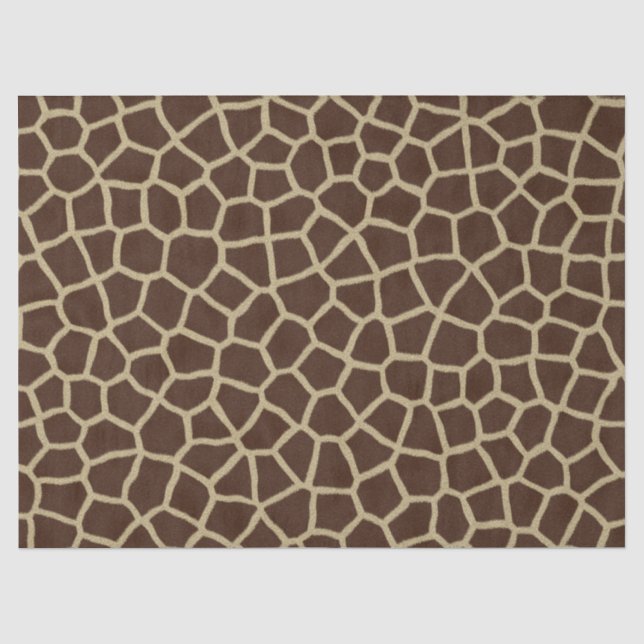 Mousseline papier tissu imprimé girafe (Recto)