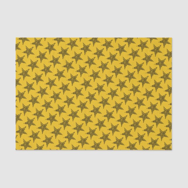 Mousseline Papier Tissu Jaune Doré (Recto)