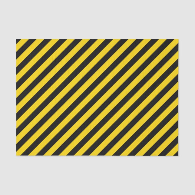 Mousseline Papier Tissu Jaune/Noir Diagonal (Recto)
