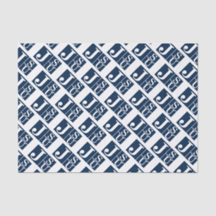 Mousseline Papier Tissu JSU Tigers 10 livres, blanc