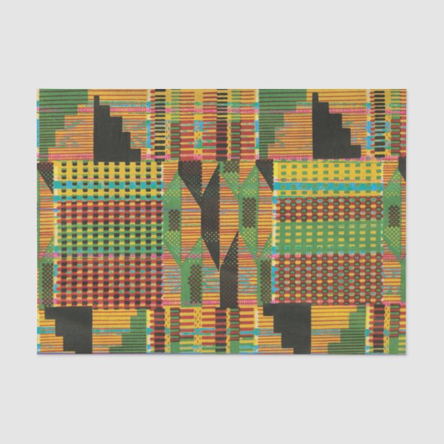 Mousseline Papier Tissu Kente Cloth (Recto)