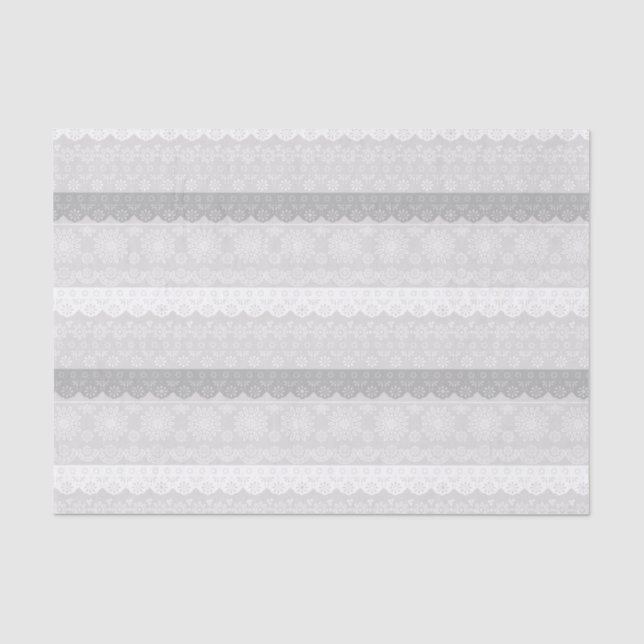 Mousseline Papier Tissu Lace Gris Eyelet (Recto)