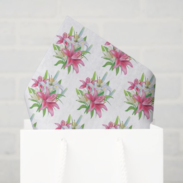 Mousseline Papier Tissu Lily (Sac cadeau)