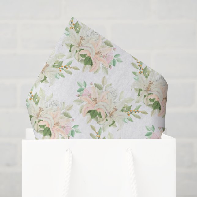 Mousseline Papier Tissu Lily (Sac cadeau)
