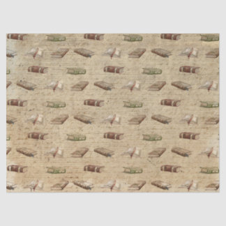 Mousseline Papier Tissu Livres vintages