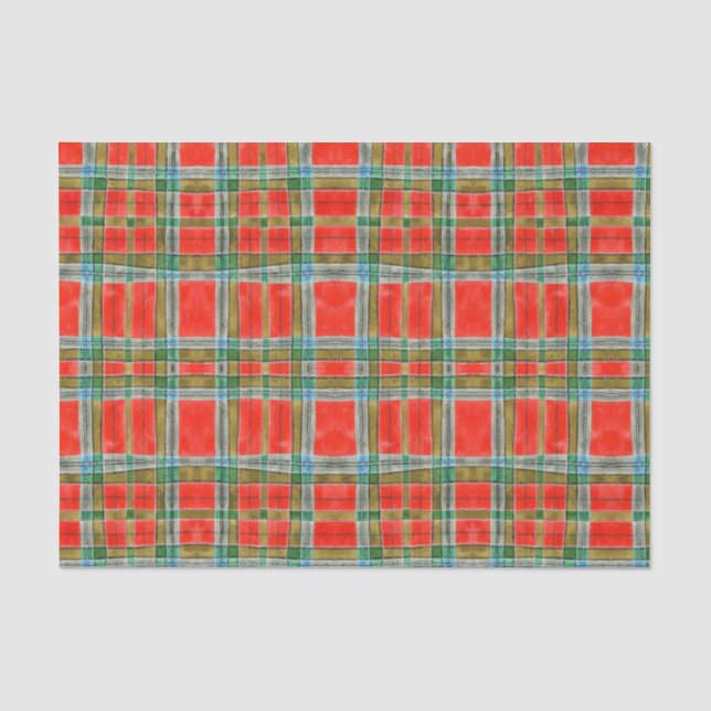 Mousseline Papier Tissu MAC BAIN TARTAN (Recto)