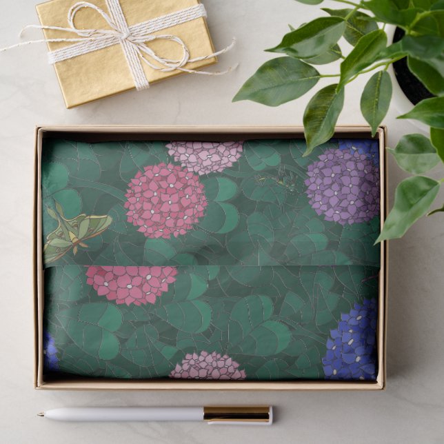 Mousseline Papier Tissu Mantis de Minuit & Papillon de Lune (Cadeau)