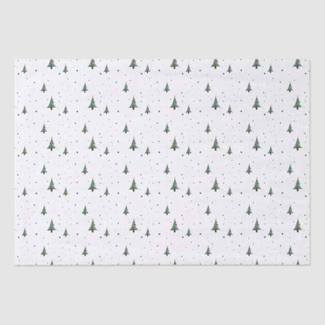 Mousseline Papier Tissu Mini-Noël Arbre (Recto)