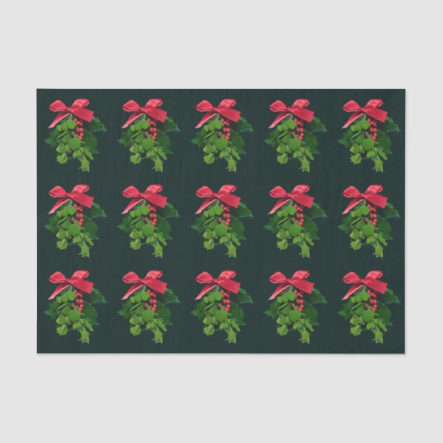 Mousseline Papier Tissu Mistletoe (Recto)