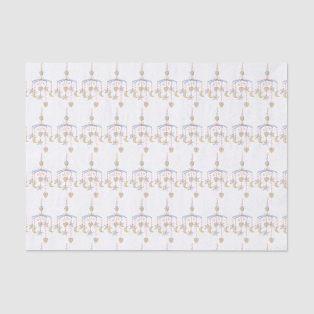 Mousseline Papier Tissu Mobile Baby Crib (Recto)