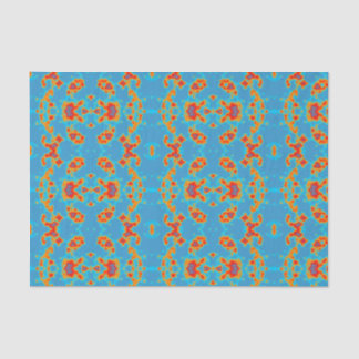 Mousseline Papier Tissu Moderne Turquoise Or